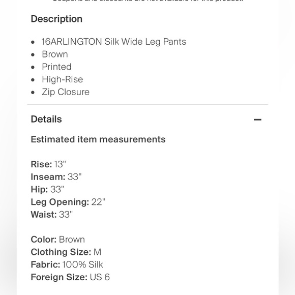 NWT silk pants - Picture 4 of 4